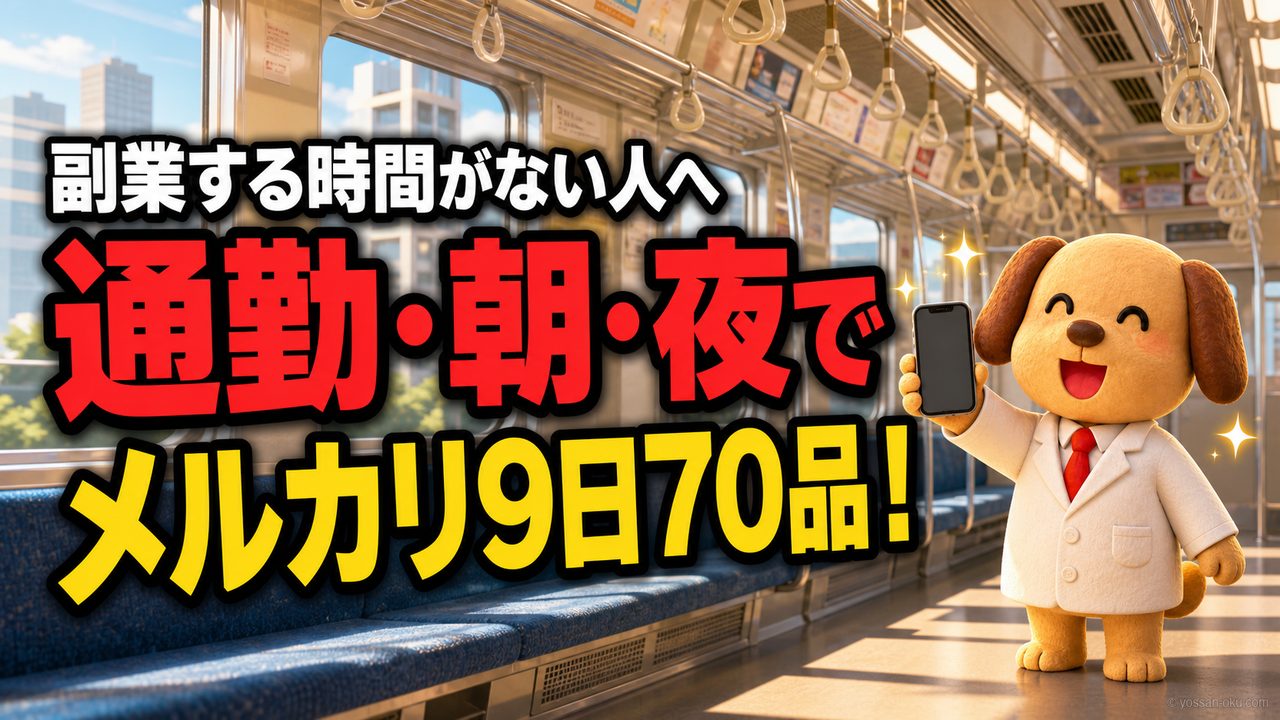 ⏰副業する時間がない人へ｜通勤・朝活・夜の3分割でメルカリに9日で70品出した時間割